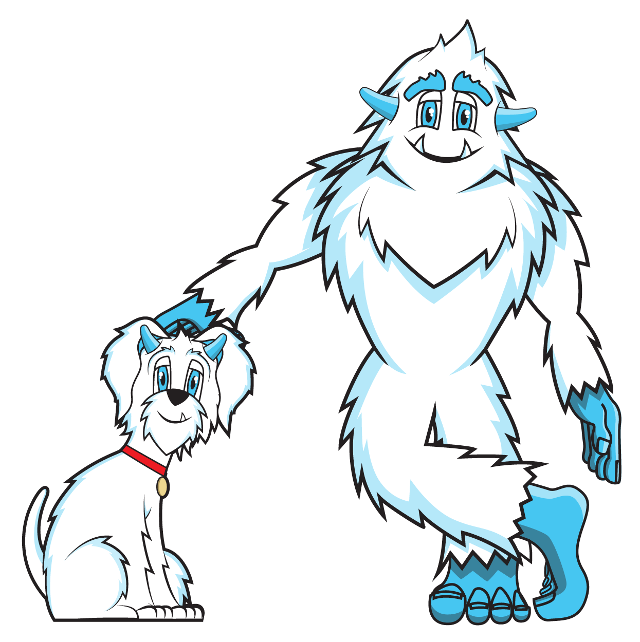 GlacierCarAndDog-mascots